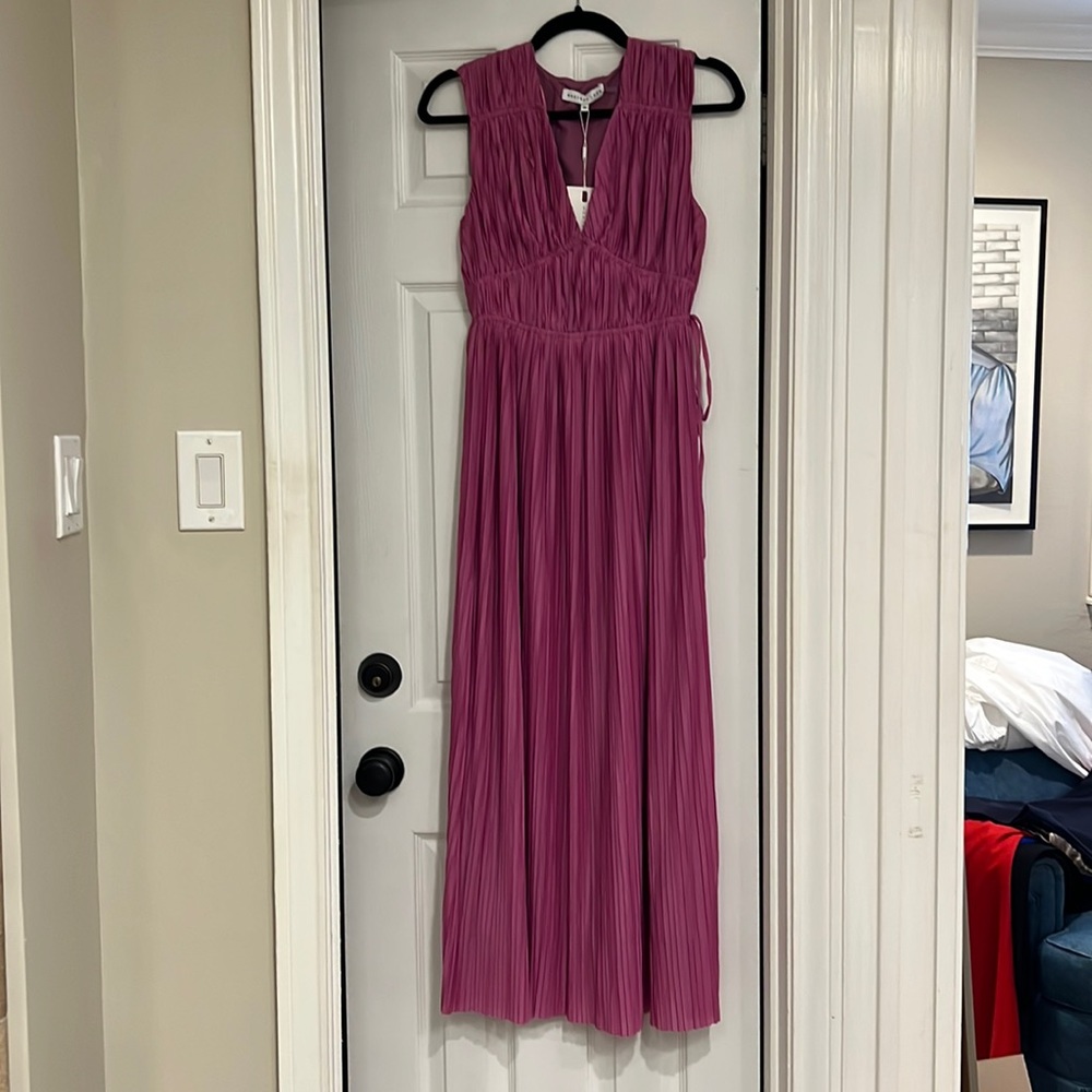 NWT Endless Rose Fuchsia Pleated Midi Dress XS